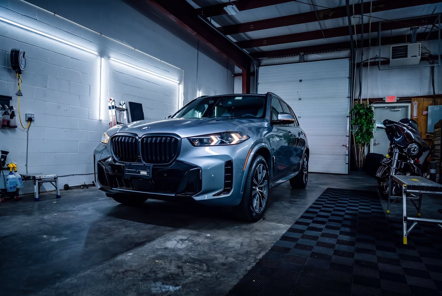 Gray BMW X5 in the C4 Auto Detailing shop